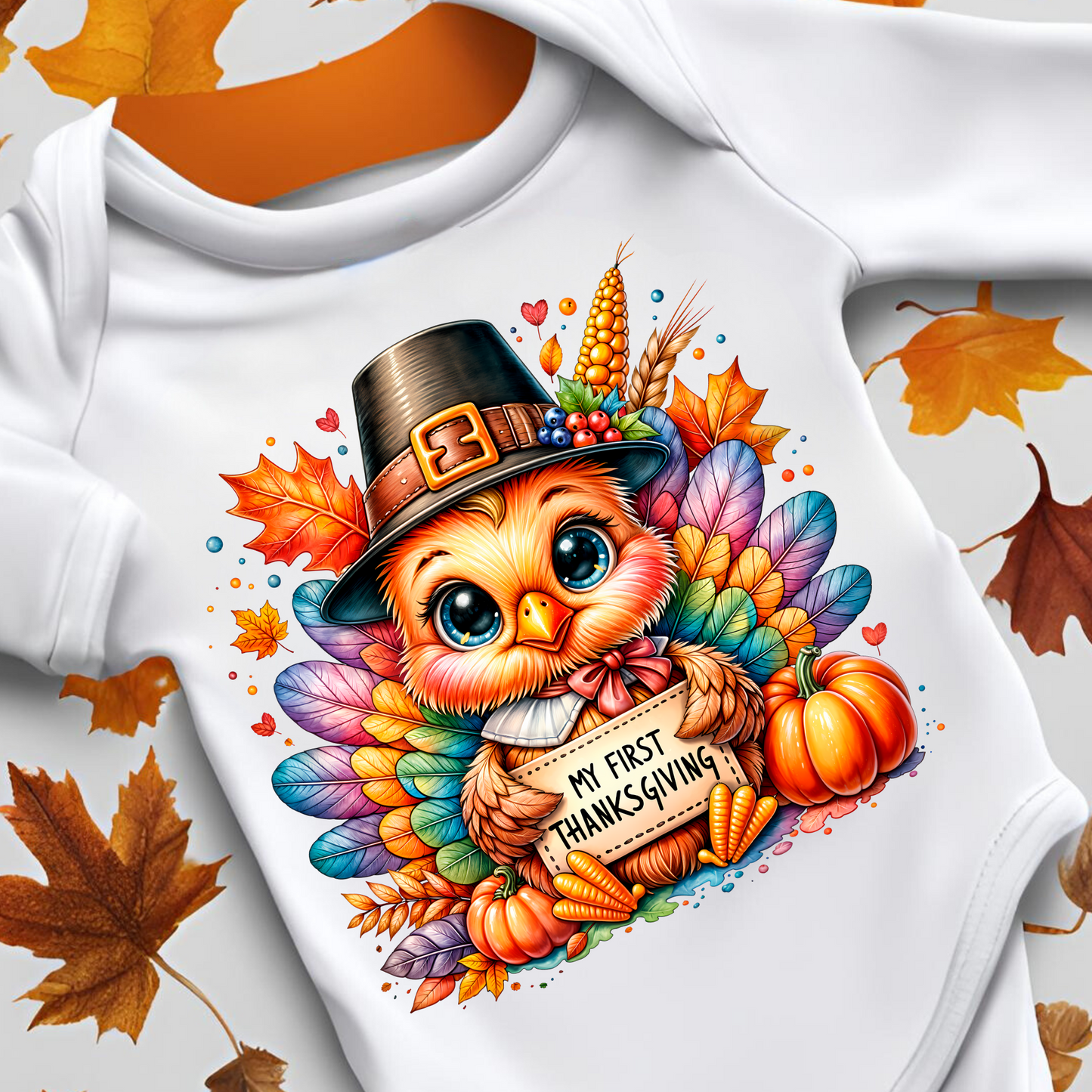 Girls "My 1st Thanksgiving" Onesie-Children-Infant