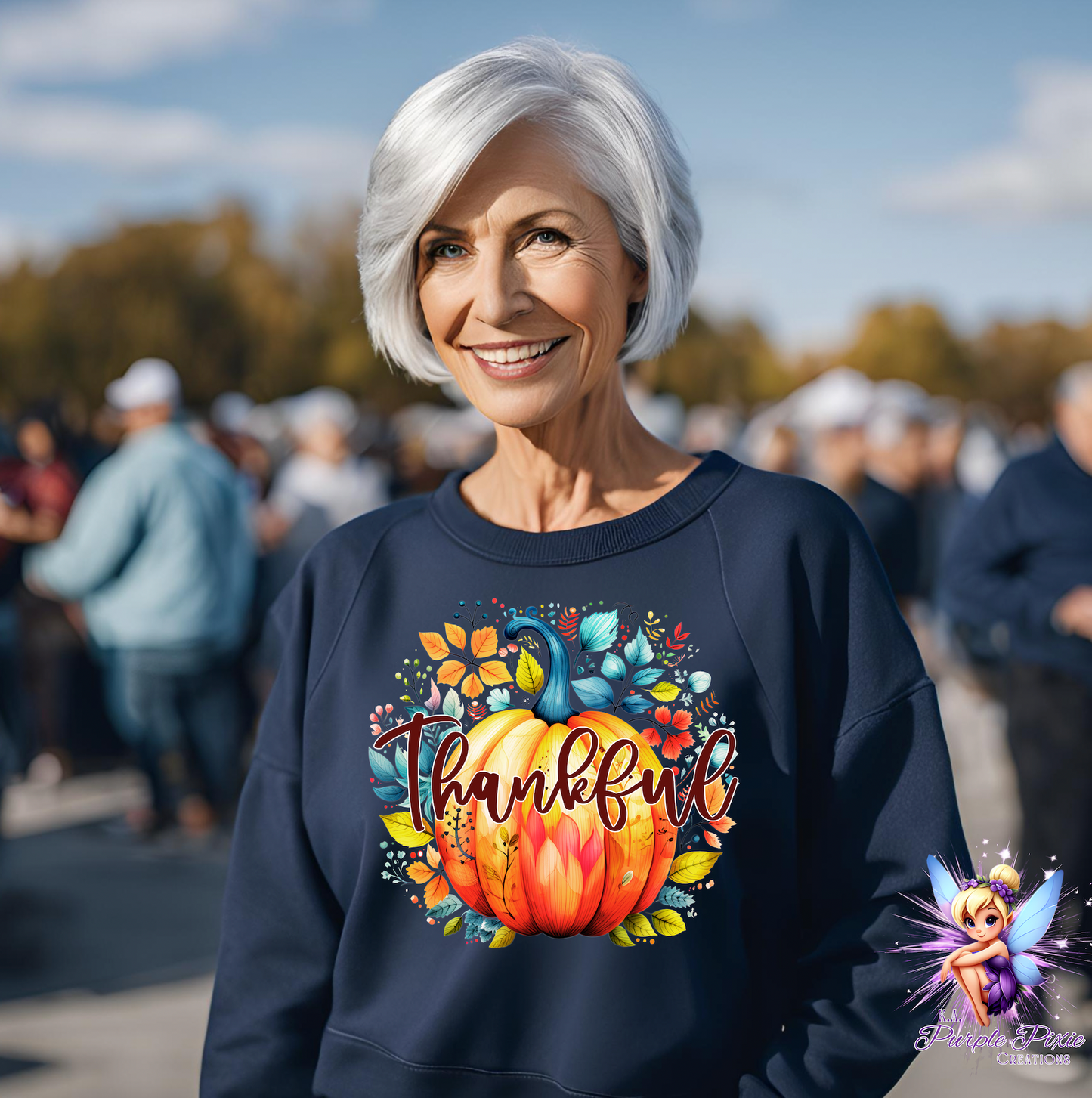 Fall "Thankful" Pumpkin Sweatshirt