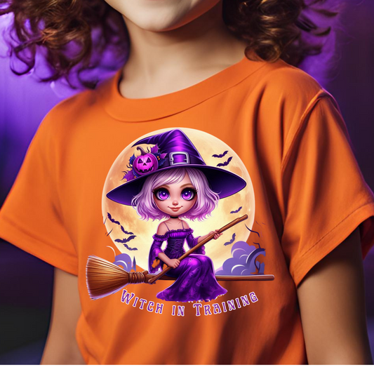 Halloween "Witch in Training" Kids T-Shirt