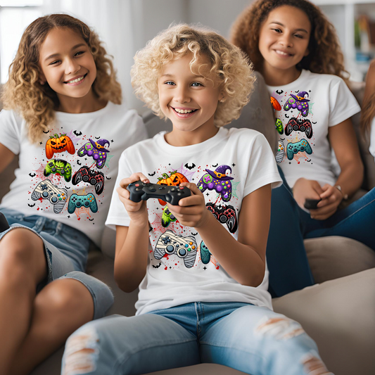 Halloween Game Controller Kids T-Shirt